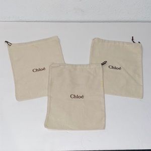 Authentic Chloe signature dust bag for jewelry small wallet belt etc